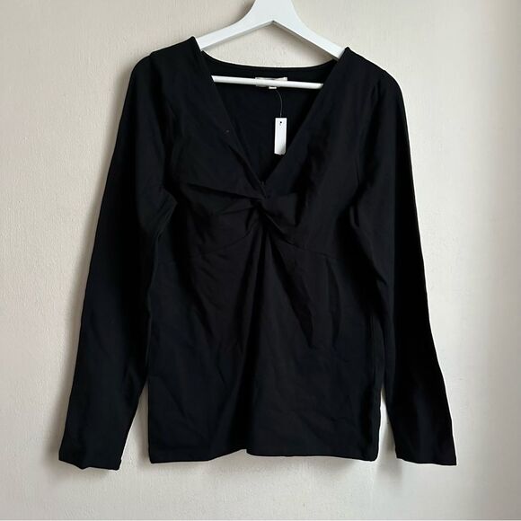 NWT Madewell Twist-Front Long-Sleeve Tee no073 size XL - Picture 5 of 10